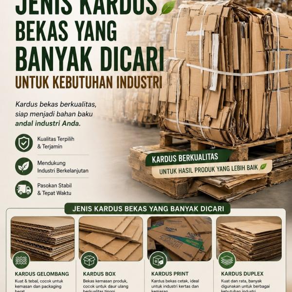 Jenis Kardus Bekas yang Banyak Dicari untuk Kebutuhan Industri